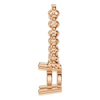 NE-1052 Rose Gold Necklace UNSET - Side View