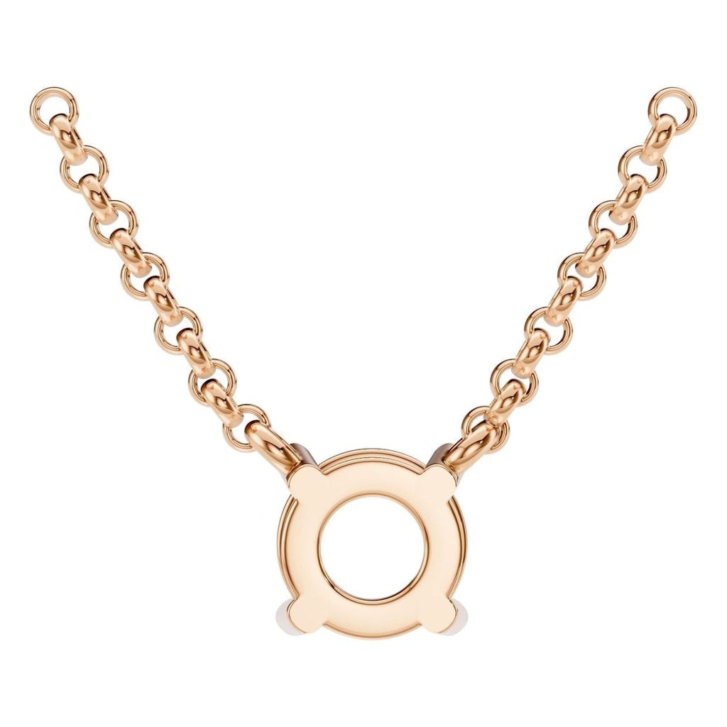 NE-1052 Rose Gold Necklace UNSET - BACK