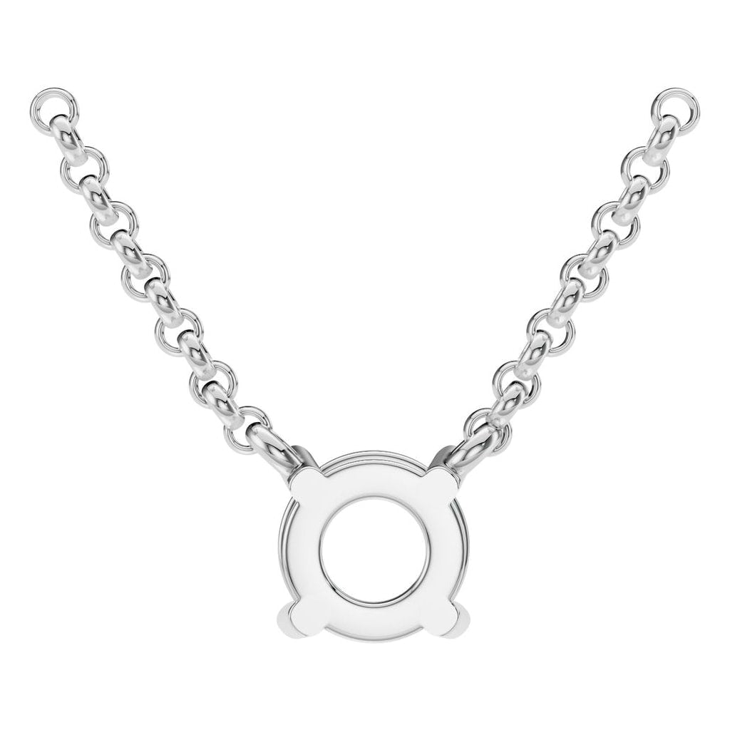 NE-1052 White Gold Necklace UNSET - BACK