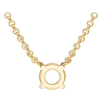 NE-1052 Yellow Gold Necklace UNSET - BACK