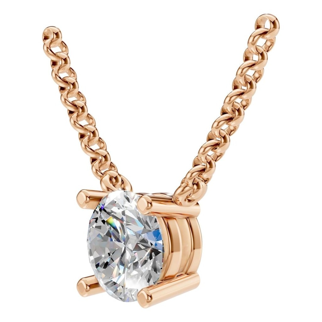 NE-1052 Rose Gold Necklace SET - ANGLE