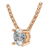NE-1052 Rose Gold Necklace SET - ANGLE
