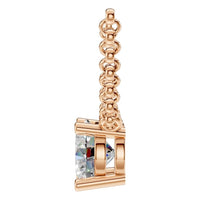 NE-1052 Rose Gold Necklace SET - Side View
