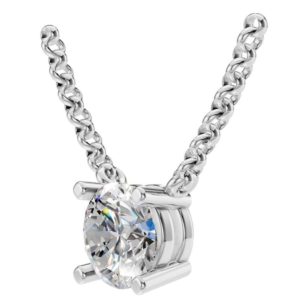 NE-1052 White Gold Necklace SET - ANGLE