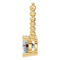 NE-1052 Yellow Gold Necklace SET - Side View