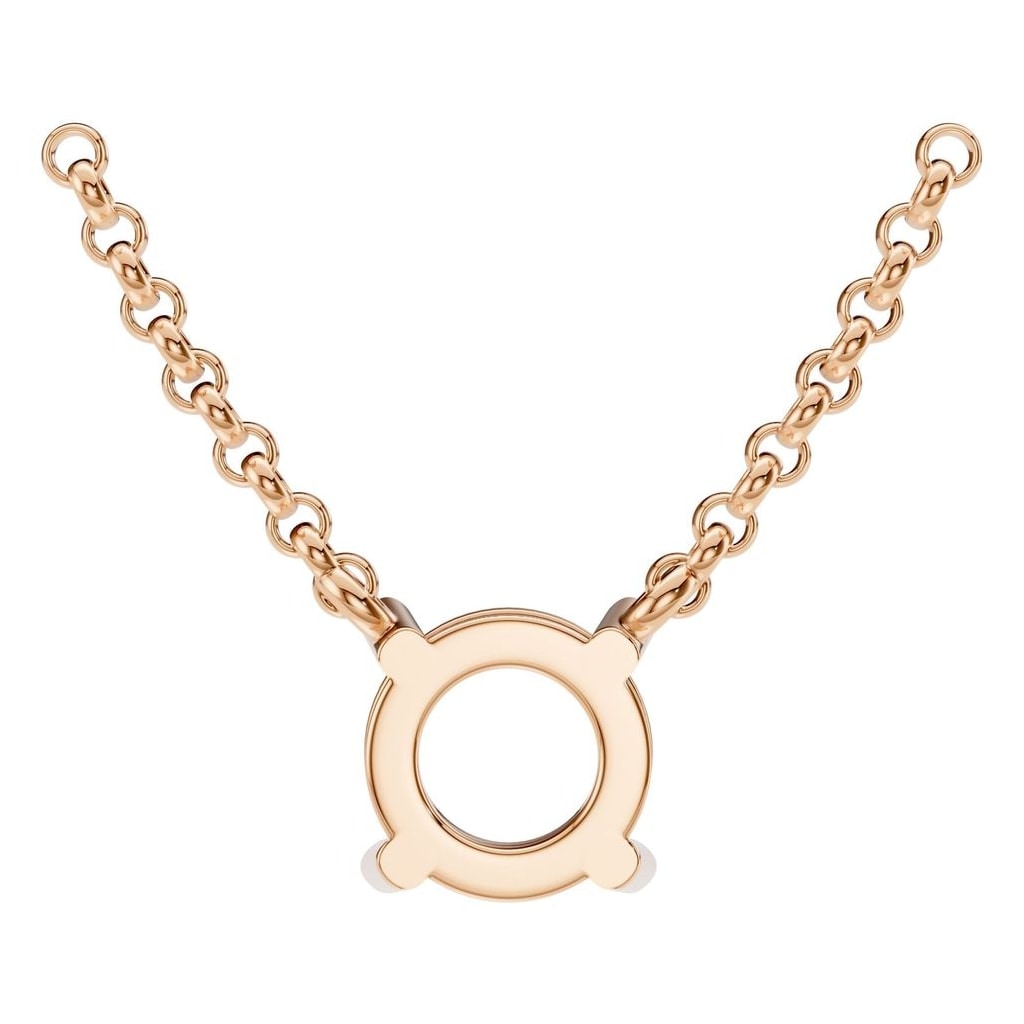 NE-1052 Rose Gold Necklace UNSET - BACK
