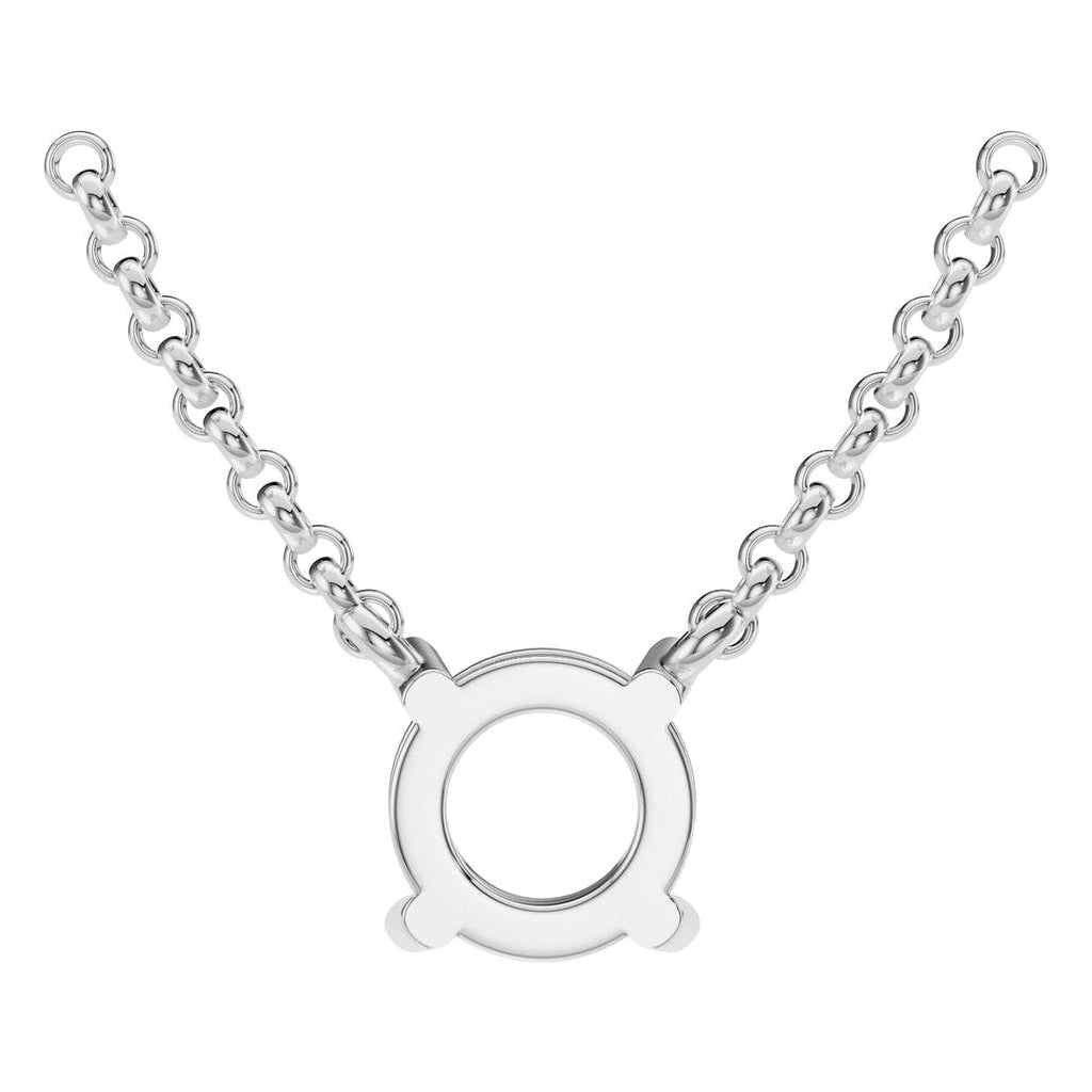 NE-1052 White Gold Necklace UNSET - BACK