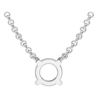NE-1052 White Gold Necklace UNSET - BACK