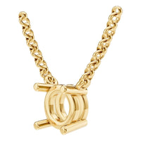 NE-1052 Yellow Gold Necklace UNSET - ANGLE
