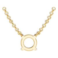 NE-1052 Yellow Gold Necklace UNSET - BACK