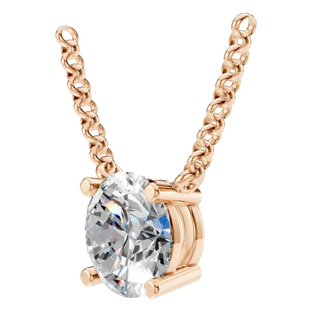 NE-1052 Rose Gold Necklace SET - ANGLE