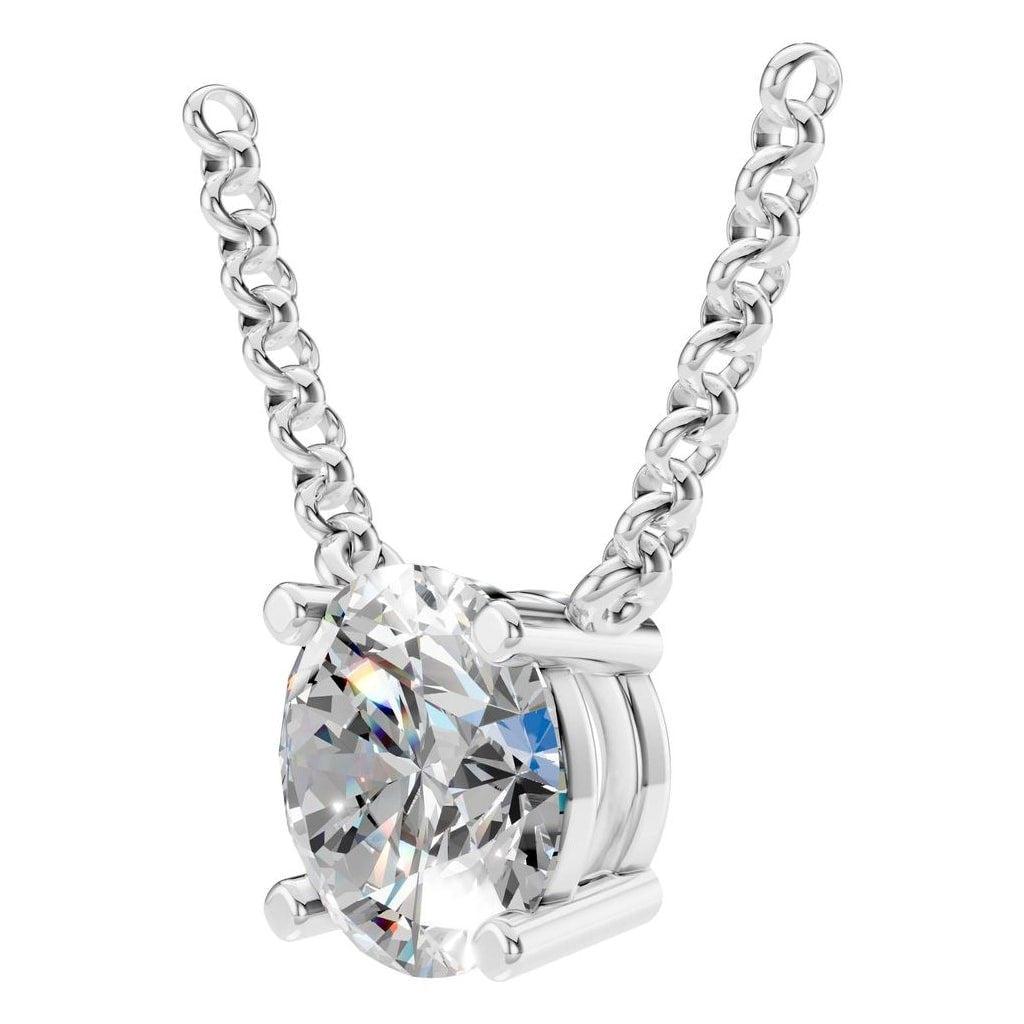 NE-1052 White Gold Necklace SET - ANGLE