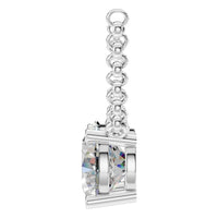 NE-1052 White Gold Necklace SET - Side View