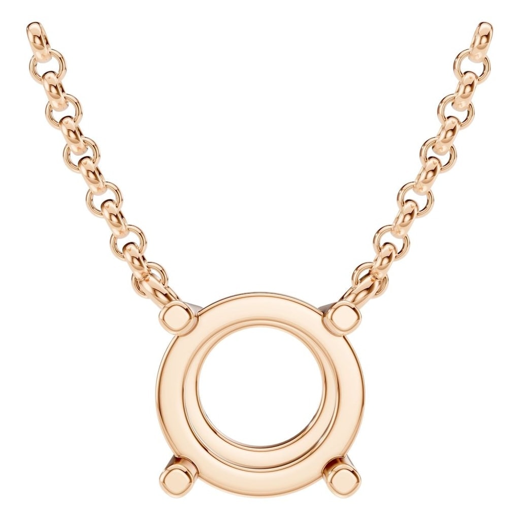 NE-1052 Rose Gold Necklace UNSET - Main View