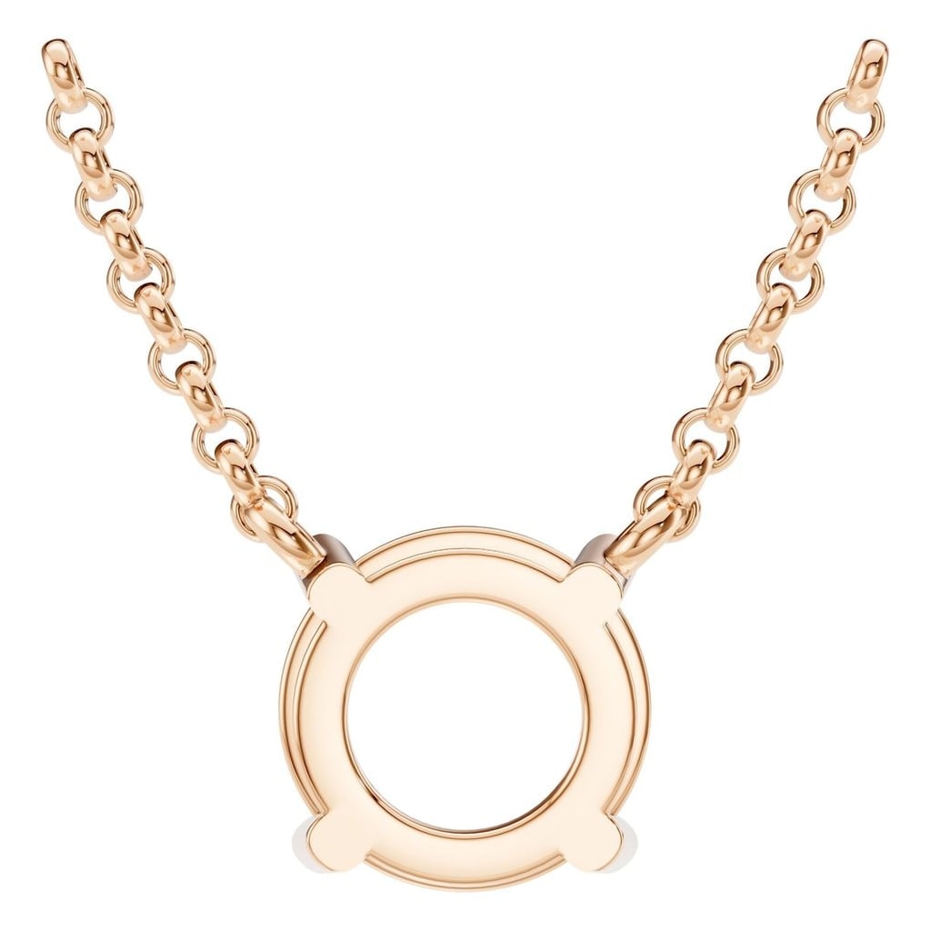 NE-1052 Rose Gold Necklace UNSET - BACK