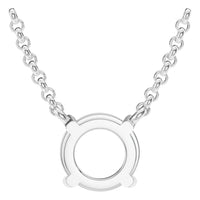 NE-1052 White Gold Necklace UNSET - BACK