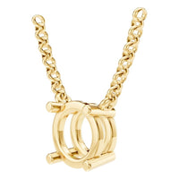NE-1052 Yellow Gold Necklace UNSET - ANGLE