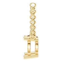 NE-1052 Yellow Gold Necklace UNSET - Side View