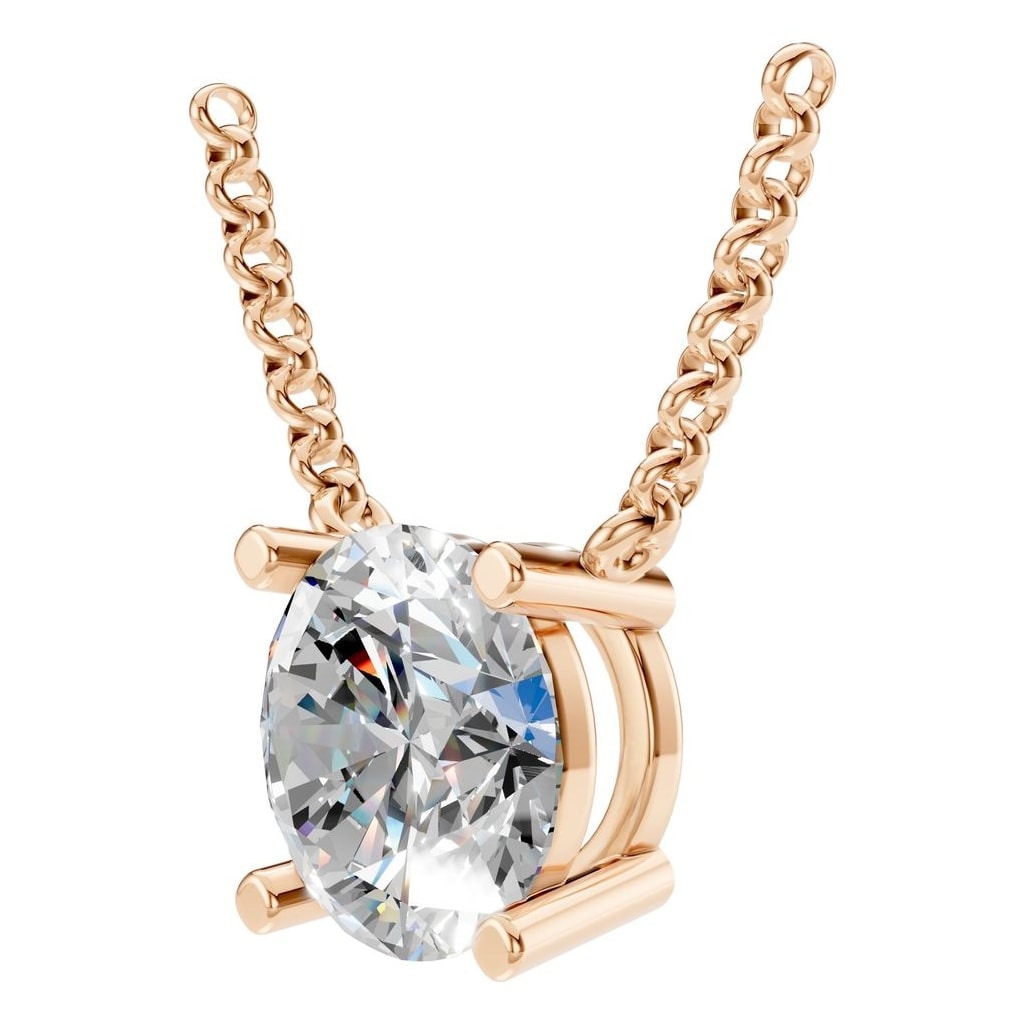 NE-1052 Rose Gold Necklace SET - ANGLE