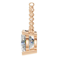 NE-1052 Rose Gold Necklace SET - Side View