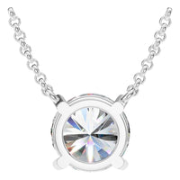 NE-1052 White Gold Necklace SET - BACK