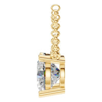 NE-1052 Yellow Gold Necklace SET - Side View