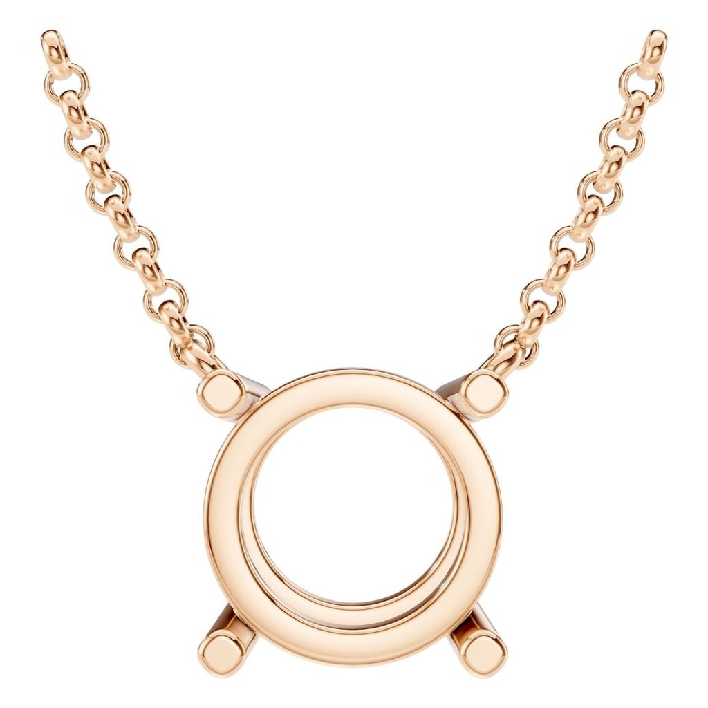 NE-1052 Rose Gold Necklace UNSET - Main View
