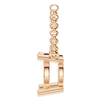 NE-1052 Rose Gold Necklace UNSET - Side View