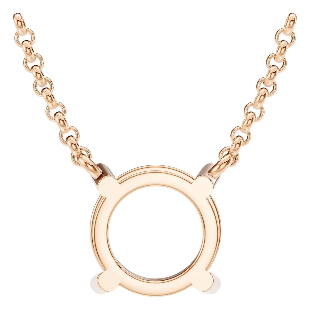 NE-1052 Rose Gold Necklace UNSET - BACK