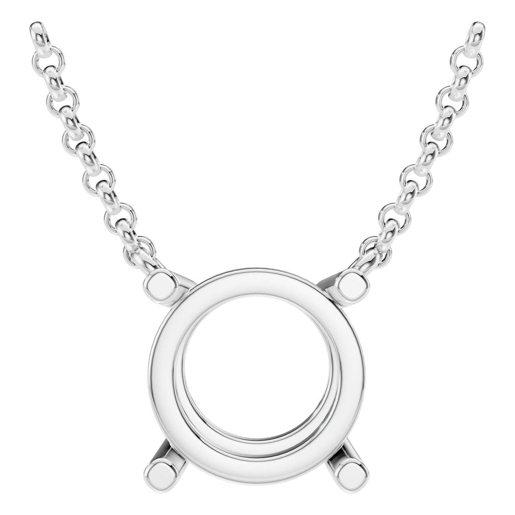 NE-1052 White Gold Necklace UNSET - Main View