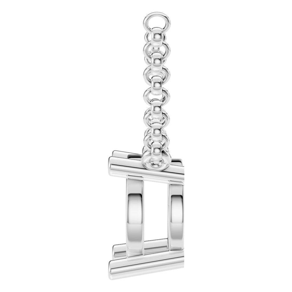 NE-1052 White Gold Necklace UNSET - Side View