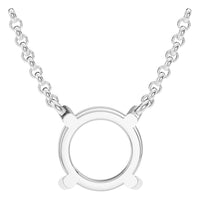 NE-1052 White Gold Necklace UNSET - BACK