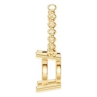 NE-1052 Yellow Gold Necklace UNSET - Side View