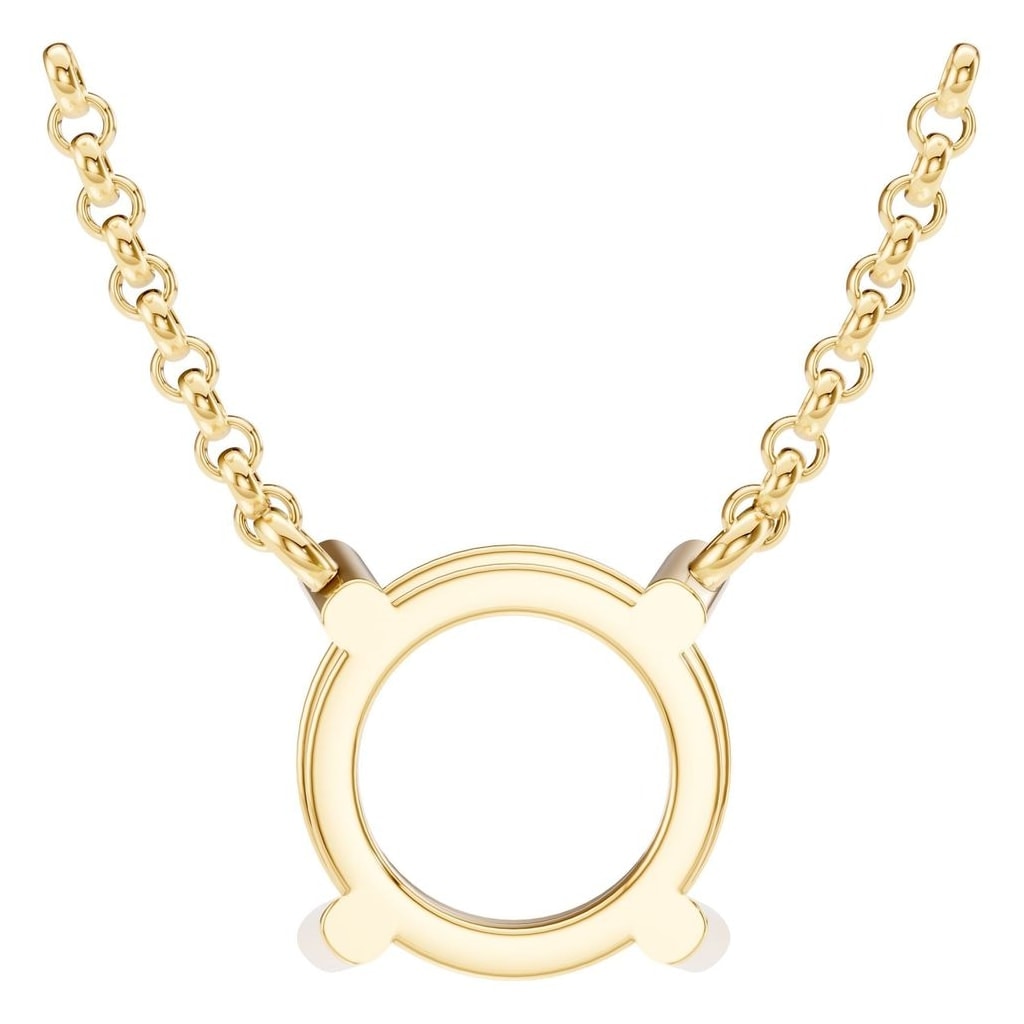 NE-1052 Yellow Gold Necklace UNSET - BACK