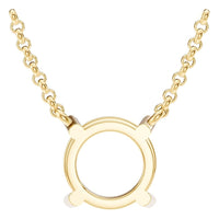 NE-1052 Yellow Gold Necklace UNSET - BACK
