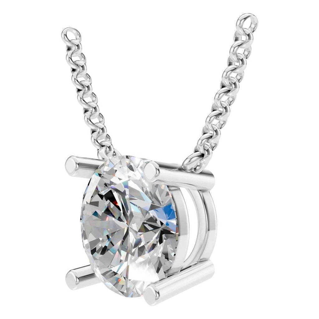 NE-1052 White Gold Necklace SET - ANGLE