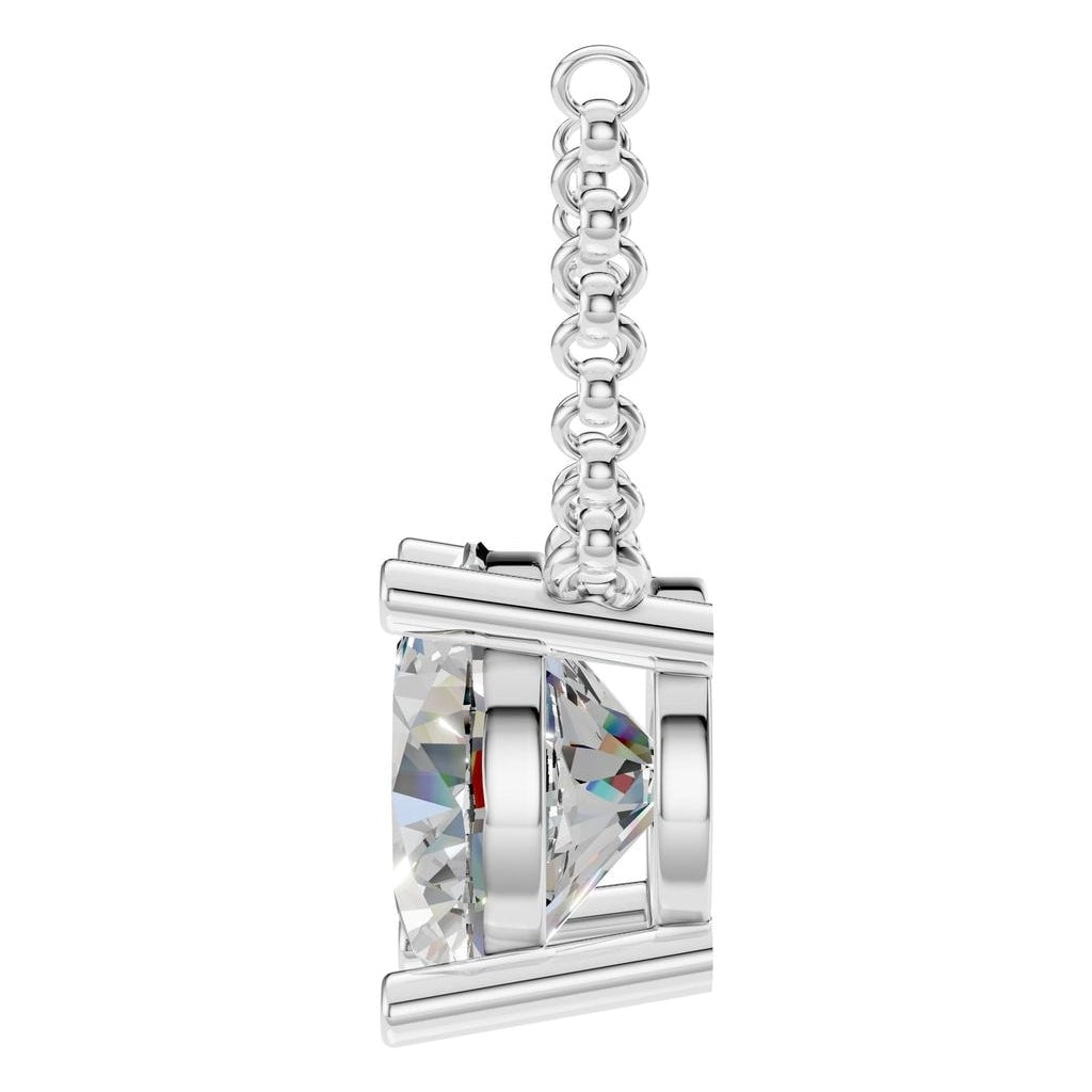 NE-1052 White Gold Necklace SET - Side View