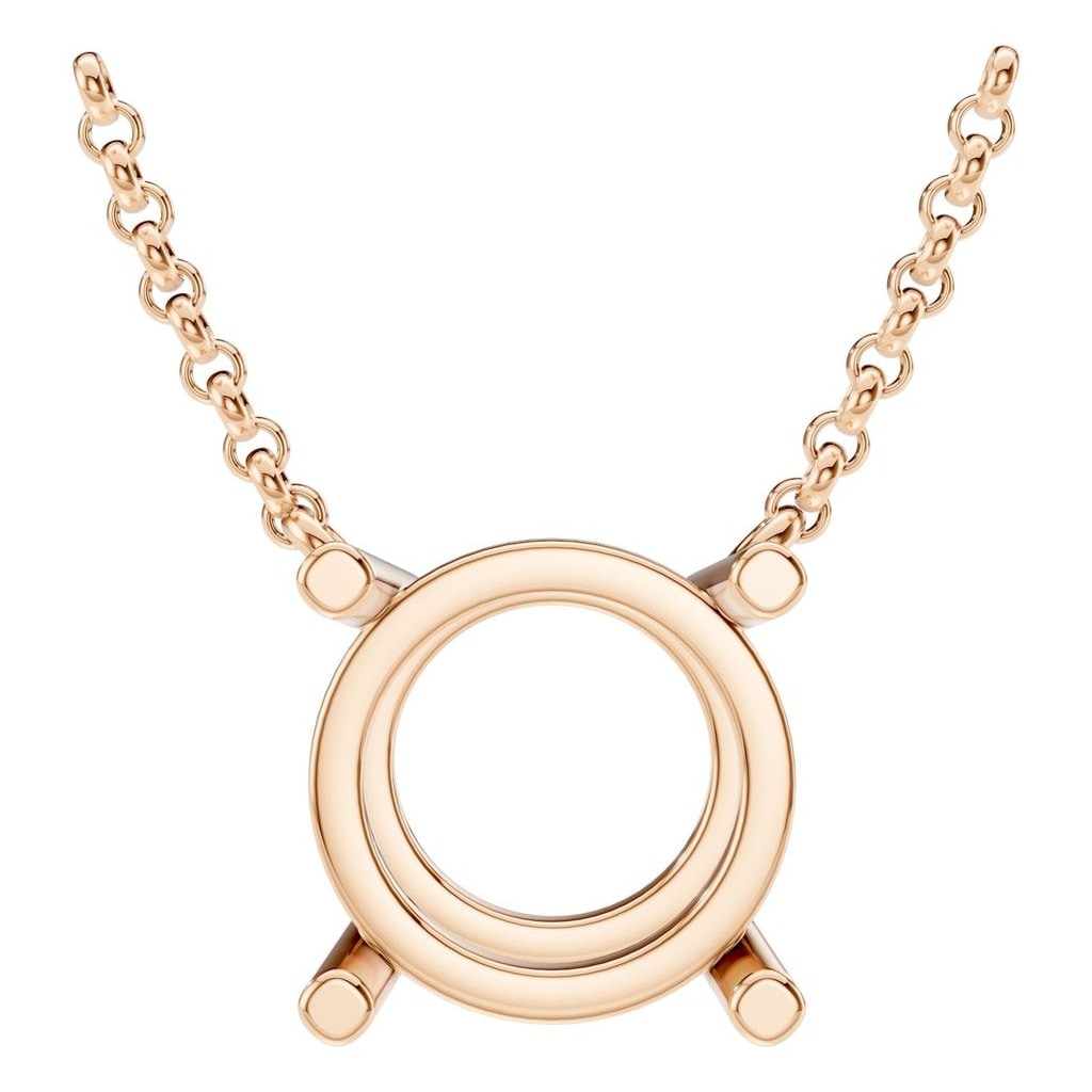 NE-1052 Rose Gold Necklace UNSET - Main View