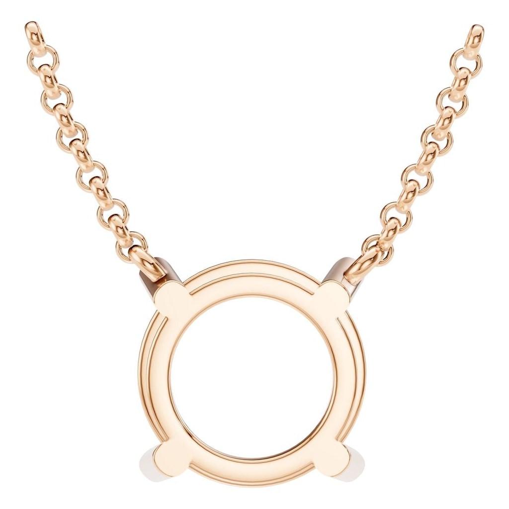 NE-1052 Rose Gold Necklace UNSET - BACK