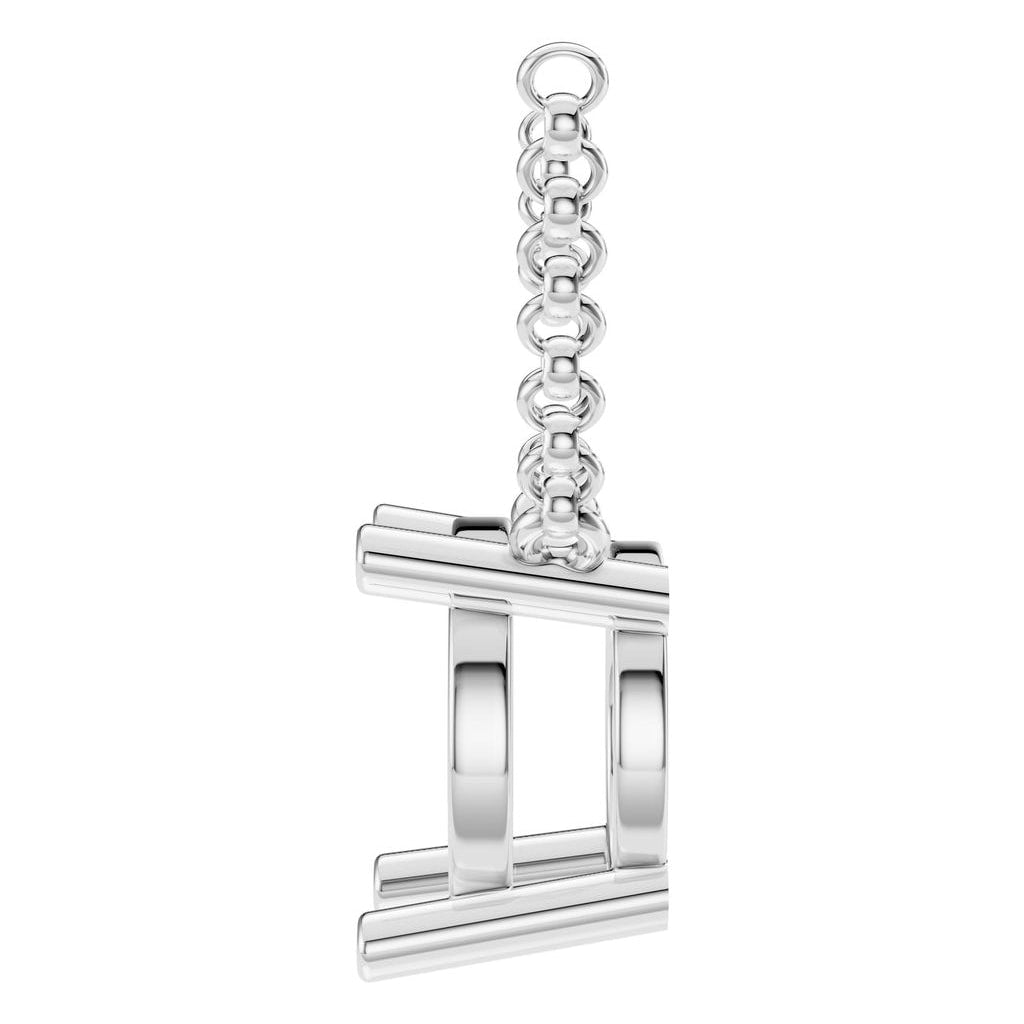 NE-1052 White Gold Necklace UNSET - Side View