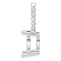 NE-1052 White Gold Necklace UNSET - Side View
