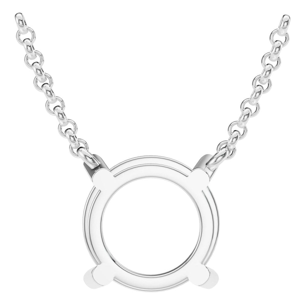 NE-1052 White Gold Necklace UNSET - BACK