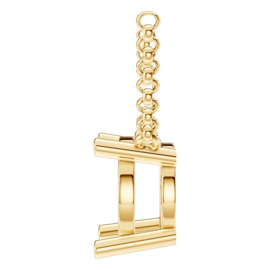 NE-1052 Yellow Gold Necklace UNSET - Side View