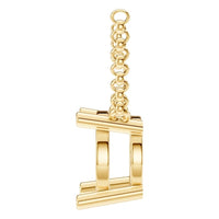 NE-1052 Yellow Gold Necklace UNSET - Side View