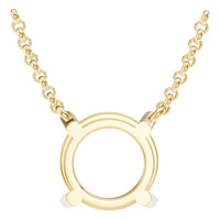 NE-1052 Yellow Gold Necklace UNSET - BACK
