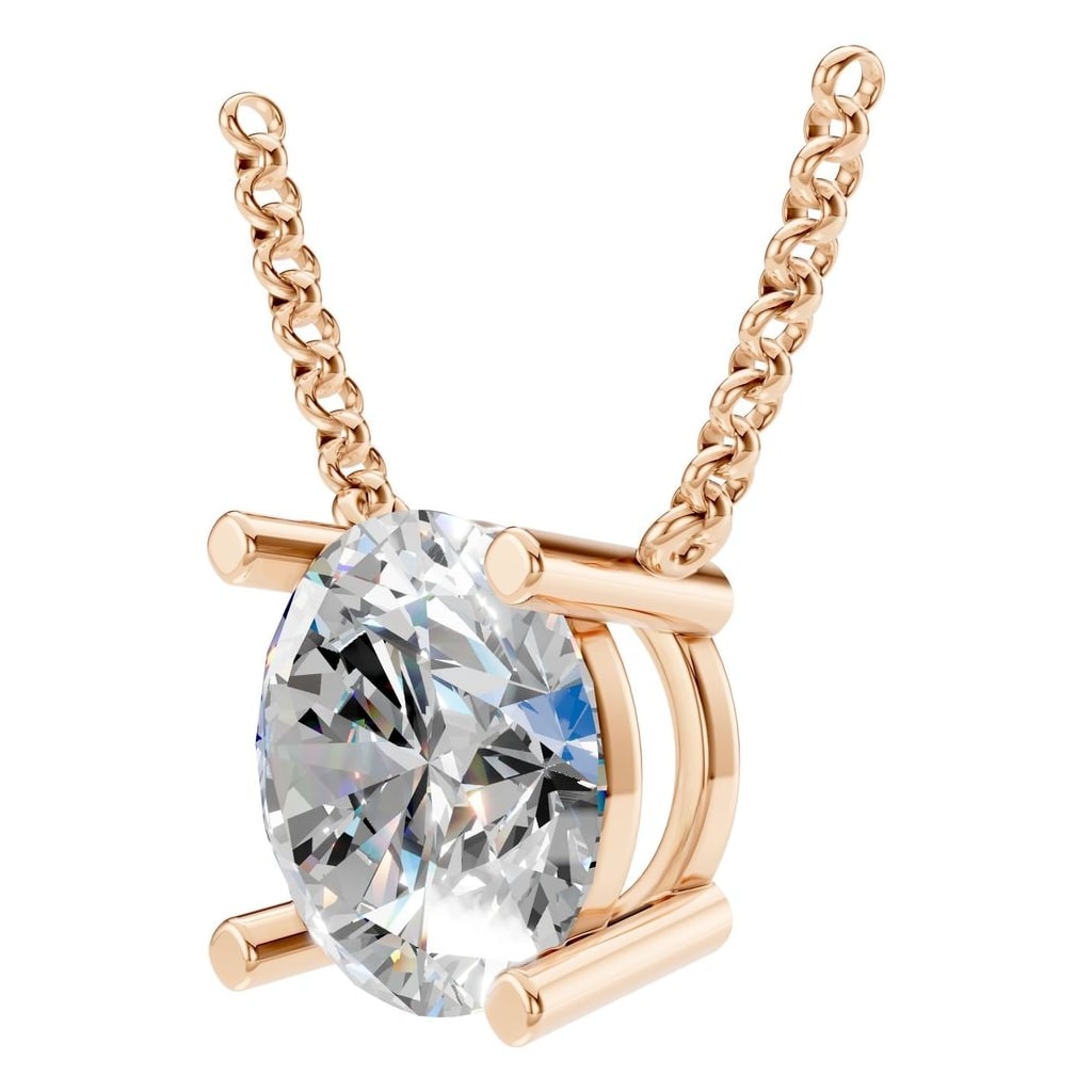 NE-1052 Rose Gold Necklace SET - ANGLE