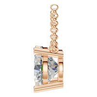 NE-1052 Rose Gold Necklace SET - Side View