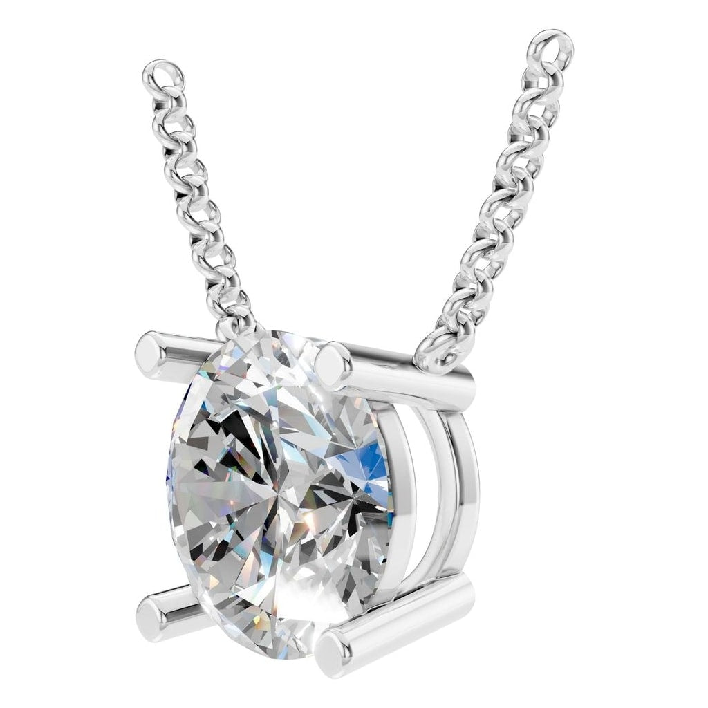 NE-1052 White Gold Necklace SET - ANGLE