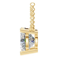 NE-1052 Yellow Gold Necklace SET - Side View