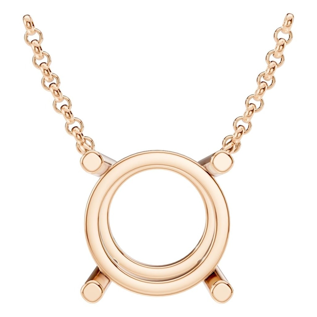 NE-1052 Rose Gold Necklace UNSET - Main View